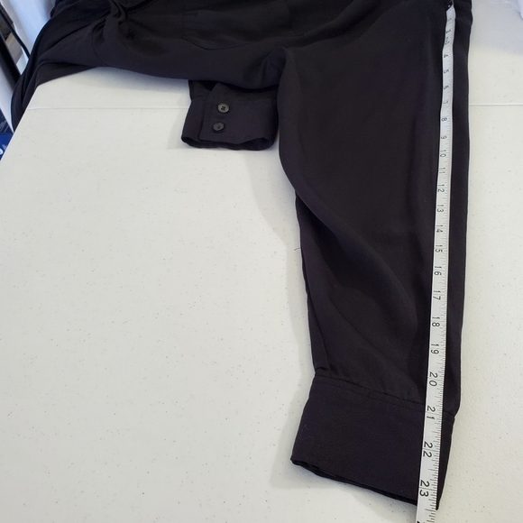 Asymmetric Tencel Shirt Dress with Pockets Size 20W Cinched Tie Front Office NEW - Picture 12 of 15